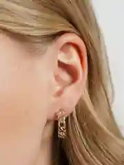 Золотой золотистые серьги "Цепи"