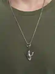 Серебряный цепочка с китом из титановой стали, 60 см, цепь на шею унисекс с китом, колье