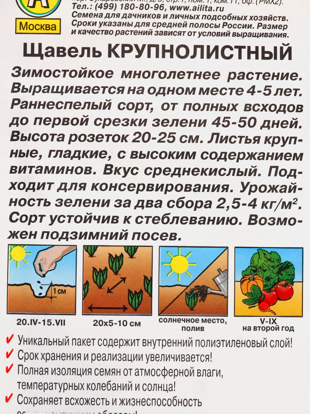 Семена Щавель "Крупнолистный"