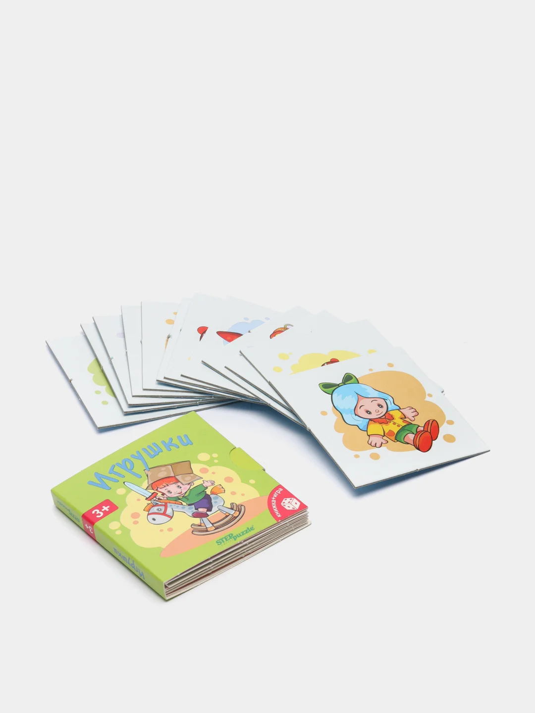 Зеленый книжка игра с развивающими карточками