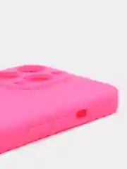 Тёмно-розовый чехол Silicone Case для iPhone 13 Pro, с защитой камеры, закрытый низ