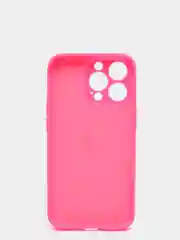 Тёмно-розовый чехол Silicone Case для iPhone 13 Pro, с защитой камеры, закрытый низ