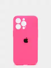 Тёмно-розовый чехол Silicone Case для iPhone 13 Pro, с защитой камеры, закрытый низ