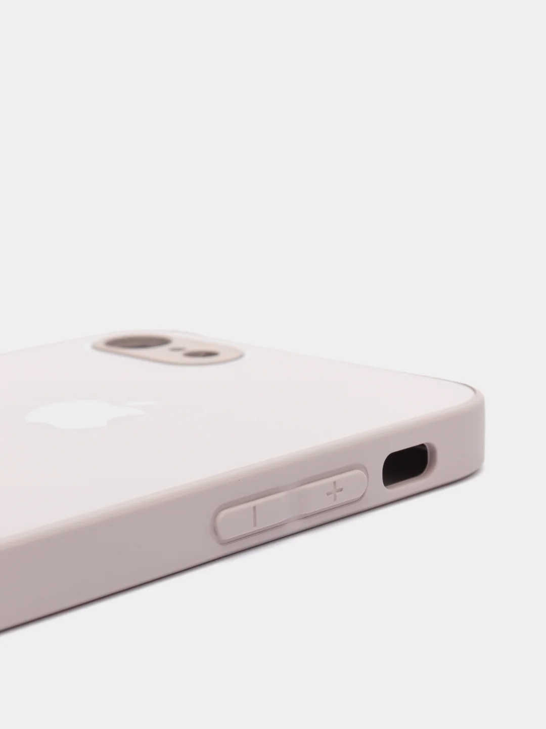 Бежевый меланж силиконовый чехол для iPhone 7, iPhone 8, iPhone SE 2020, со стеклянной панелью