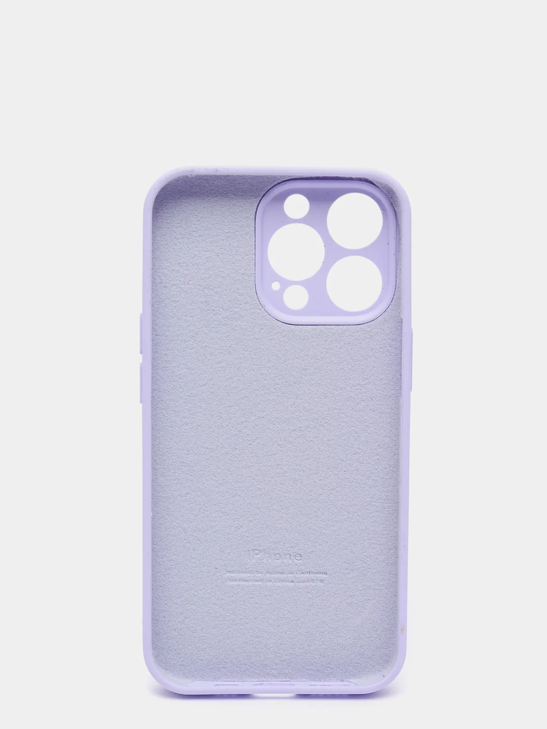 Аметистовый чехол Silicone Case для iPhone 13 Pro, с защитой камеры, закрытый низ