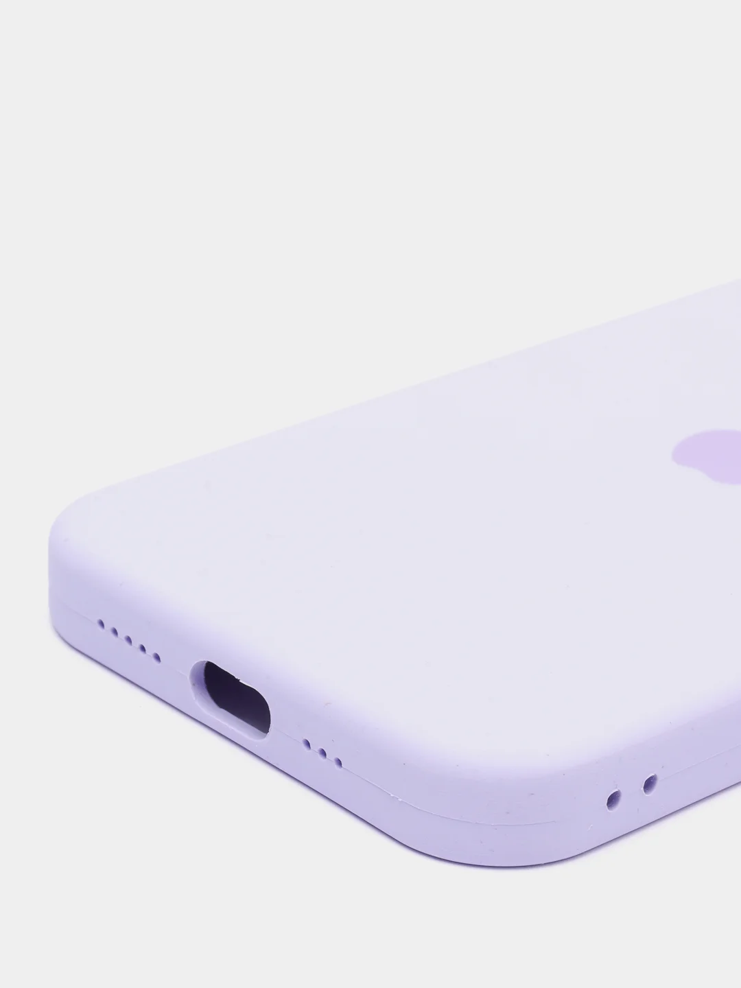 Аметистовый чехол Silicone Case для iPhone 13 Pro, с защитой камеры, закрытый низ