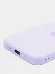 Аметистовый чехол Silicone Case для iPhone 13 Pro, с защитой камеры, закрытый низ