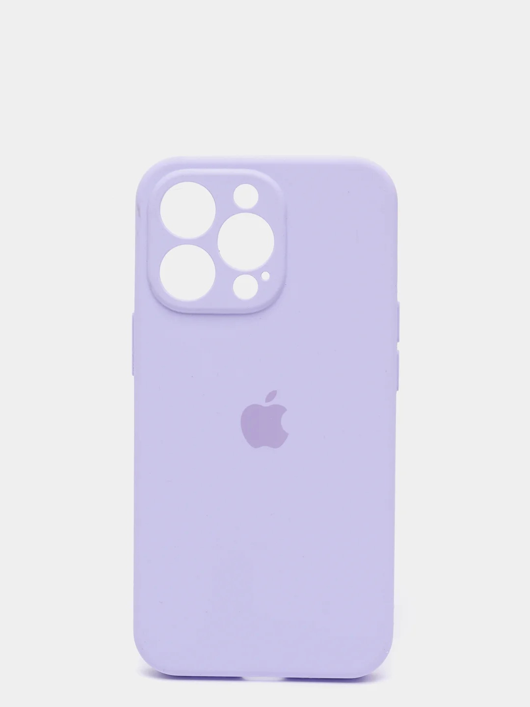 Аметистовый чехол Silicone Case для iPhone 13 Pro, с защитой камеры, закрытый низ