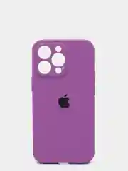 Пурпурный чехол Silicone Case для iPhone 13 Pro, с защитой камеры, закрытый низ