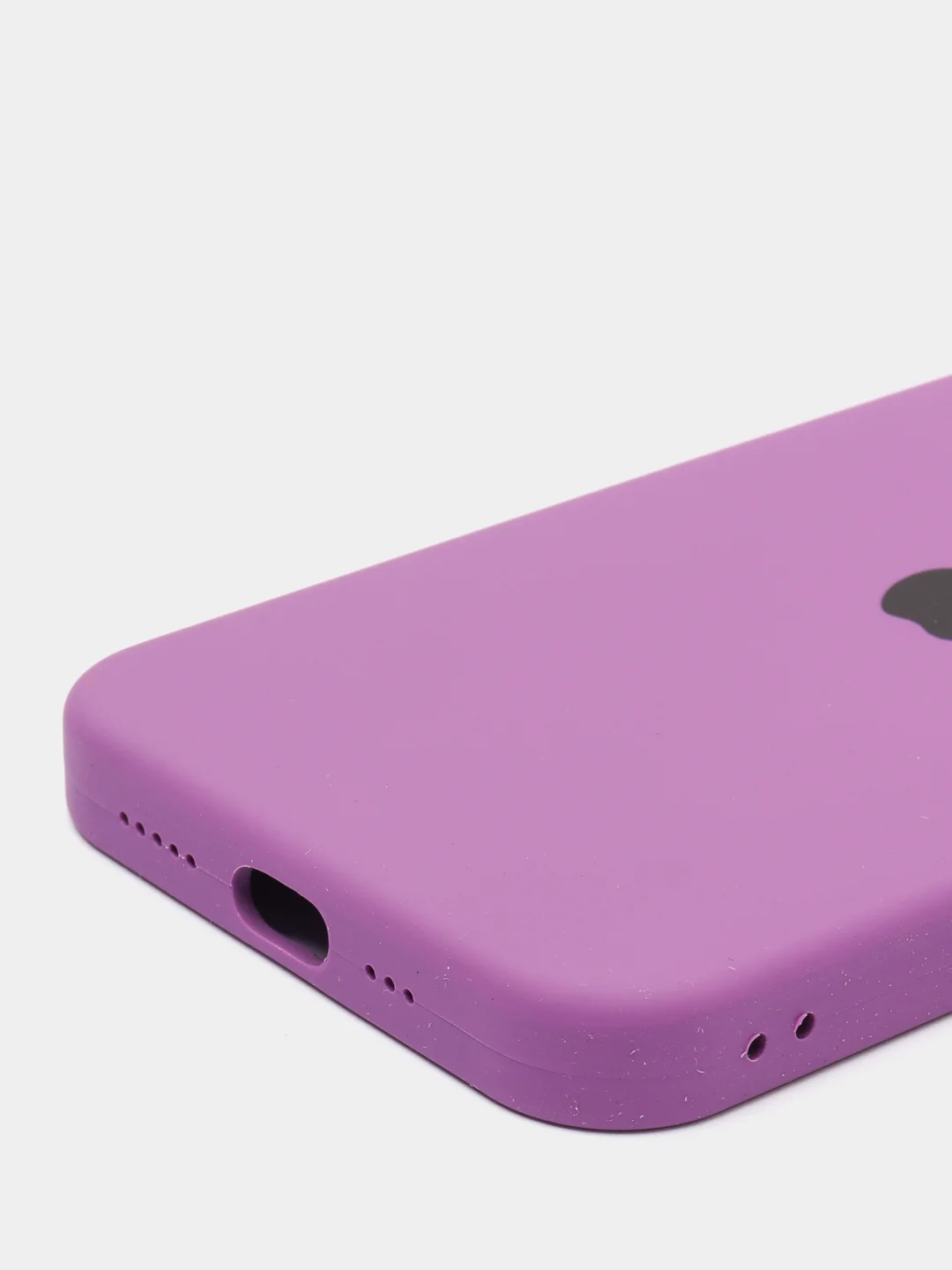 Пурпурный чехол Silicone Case для iPhone 13 Pro, с защитой камеры, закрытый низ