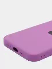 Пурпурный чехол Silicone Case для iPhone 13 Pro, с защитой камеры, закрытый низ