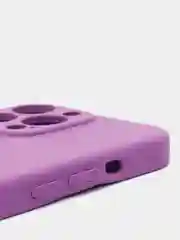 Пурпурный чехол Silicone Case для iPhone 13 Pro, с защитой камеры, закрытый низ