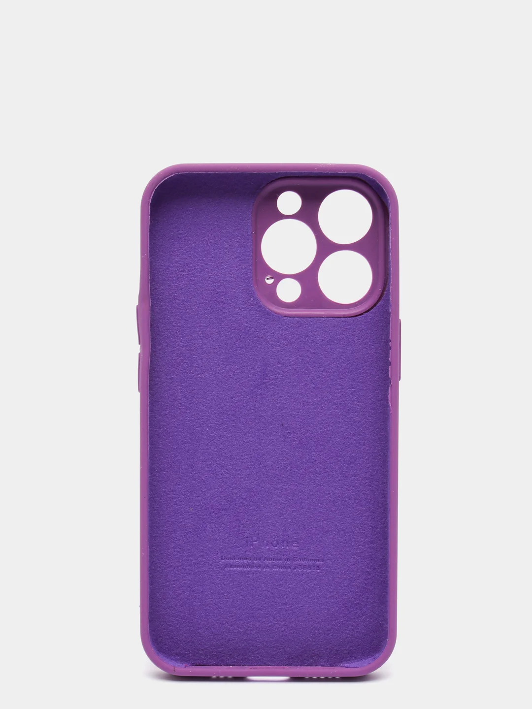 Пурпурный чехол Silicone Case для iPhone 13 Pro, с защитой камеры, закрытый низ