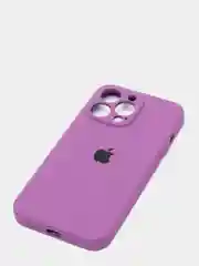 Пурпурный чехол Silicone Case для iPhone 13 Pro, с защитой камеры, закрытый низ