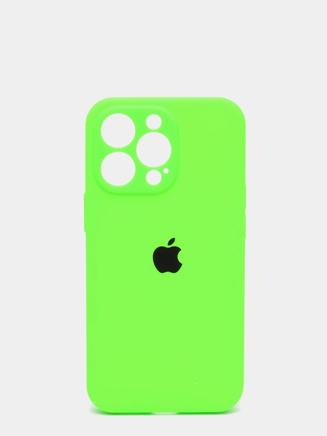 Салатовый чехол Silicone Case для iPhone 13 Pro, с защитой камеры, закрытый низ