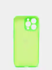 Салатовый чехол Silicone Case для iPhone 13 Pro, с защитой камеры, закрытый низ