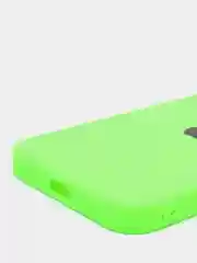 Салатовый чехол Silicone Case для iPhone 13 Pro, с защитой камеры, закрытый низ