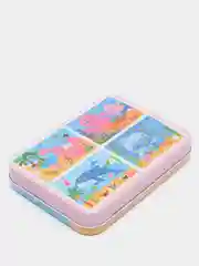 Розовый пазлы, в железной коробке