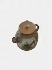 Серебряный чайник заварочный с бамбуковой крышкой и пружиной, стеклянный, бочонок 1000 мл