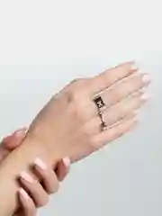 Серебряный парные кольца