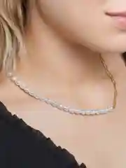 Золотой цепочка с жемчугом. Чокер с жемчугом