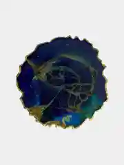 Синий подсвечник подстаканник из эпоксидной смолы