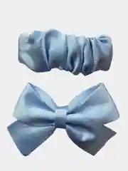 Голубой заколки атласные