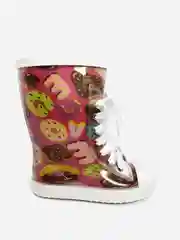 Конфетный резиновые сапоги детские, с утеплителем, 22-30 размер