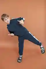 Тёмно-зелёный костюм спортивный двойка для девочек и мальчиков
