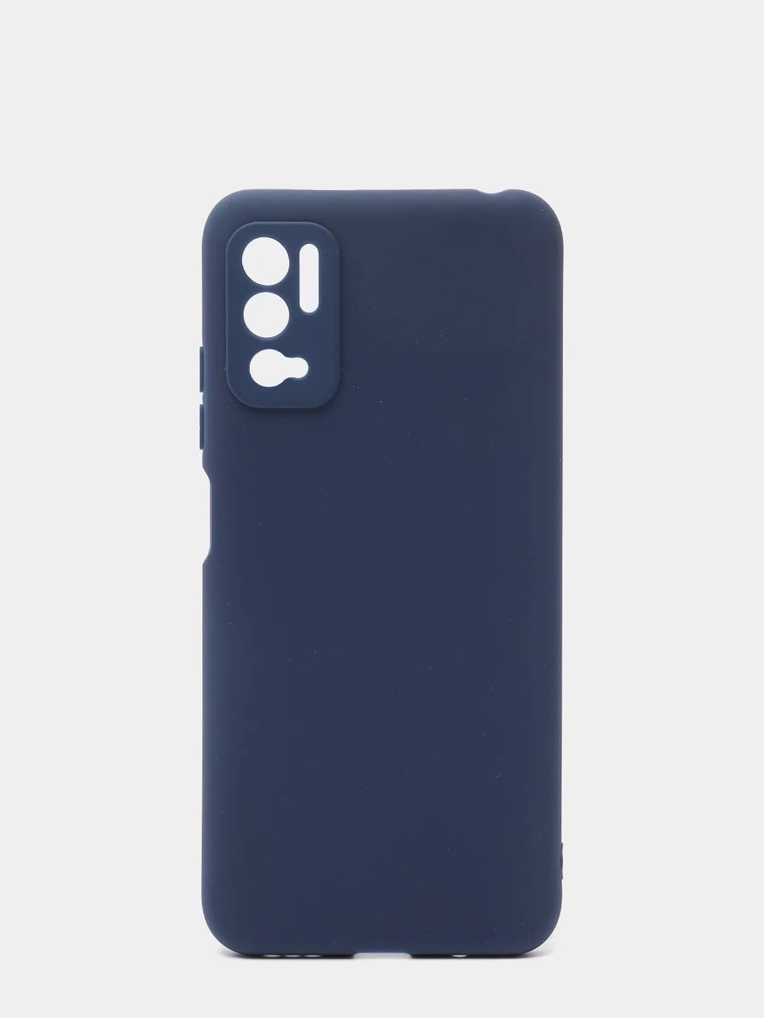 Синий чехол силиконовый Xiaomi Redmi Note 10T / POCO M3 Pro, матовый, цветной