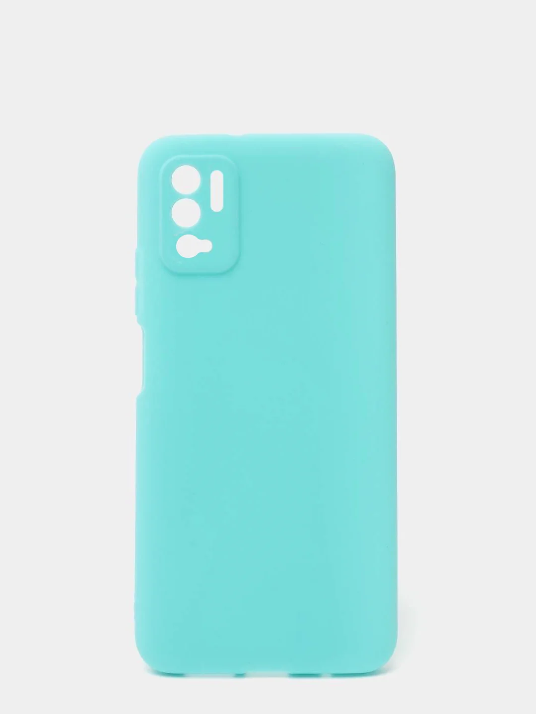 Бирюзовый чехол силиконовый Xiaomi Redmi Note 10T / POCO M3 Pro, матовый, цветной