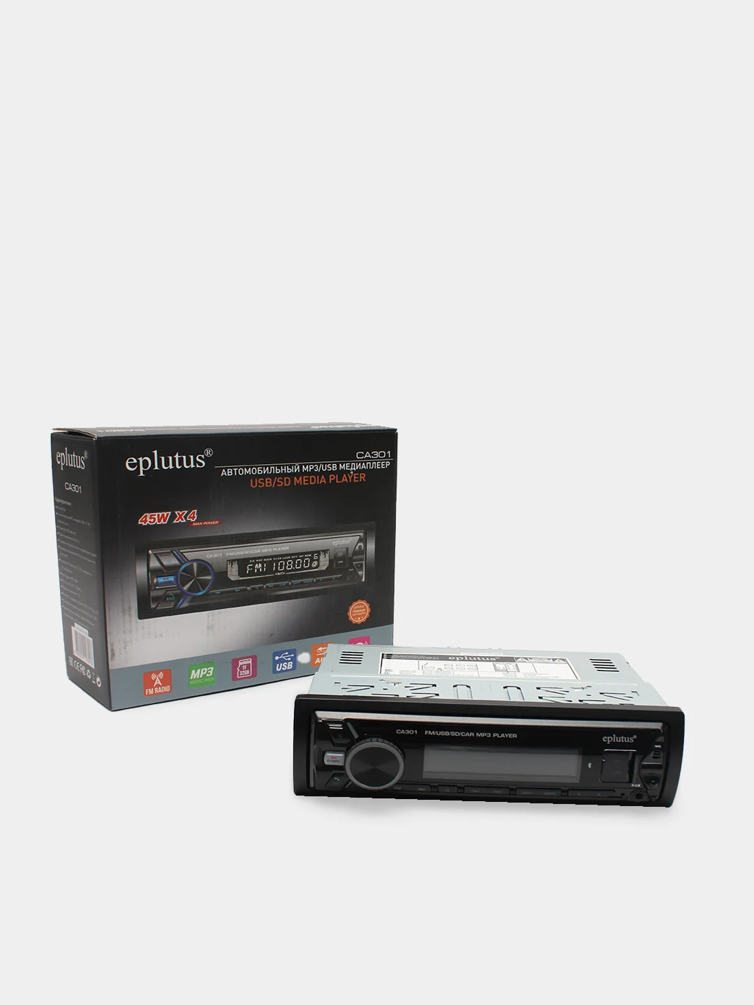 Автомагнитола EPLUTUS CA301 CA302 Bluetooth USB, магнитофон, mp3