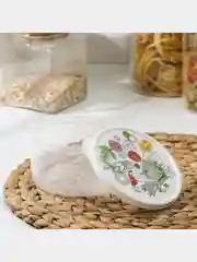 Контейнер круглый, пищевой с крышкой для хранения продуктов, ланч-бокс "Овощи" 0,5л