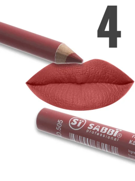 Профессиональный водостойкий матовый карандаш для губ SABBi professional 2 в 1