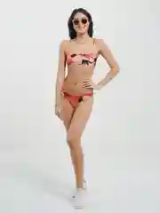 Красный купальник раздельный женский