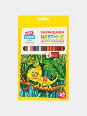 Карандаши цветные 36 цветов Милые зверушки