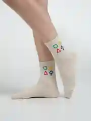 Бежевый носки корейские