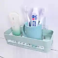 Бирюзовый полка для ванной комнаты прямая на креплениях липучках