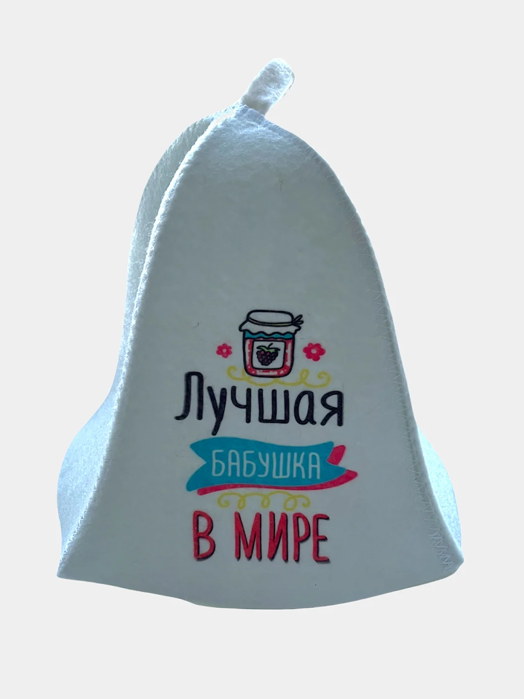 Бежевый шапка для бани и сауны, с надписью