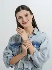 Кольца женские, набор колец "Hug with love", 6 штук, бижутерия