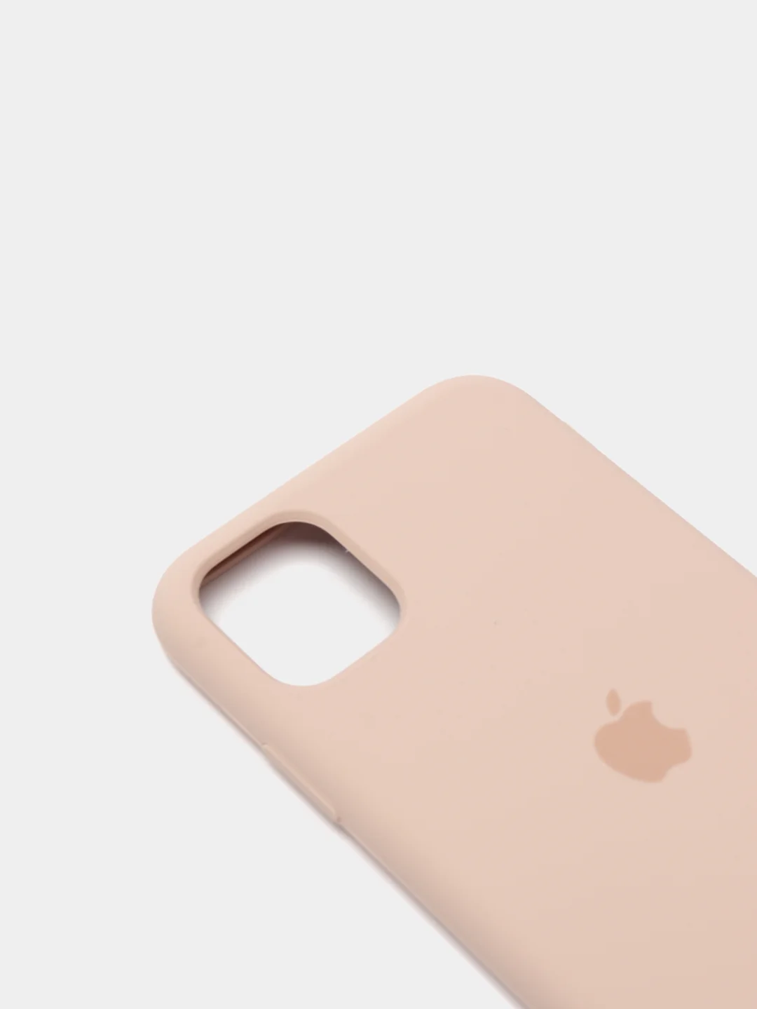 Бежевый чехол Silicone Case для iPhone 11, с открытым низом