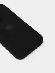 Черный чехол Silicone Case для iPhone 13 Pro, с защитой камеры, закрытый низ