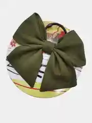Зеленый бант для волос детский большой