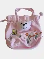 Розовый детская сумочка / Меховая сумочка