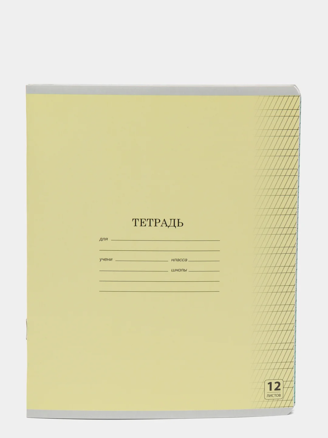 Тетрадь 12л. ЮНЛАНДИЯ , частая косая линия, обл. картон, АССОРТИ 5 видов, 5 штук