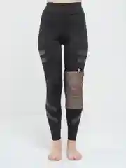 Шоколадный наколенник Woollamb меховой эластичный из овечьей шерсти