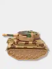 Бежевый меланж танк игрушечный мини-фигурка инерционный 5 см