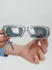 Серый меланж солнцезащитные очки прямоугольные