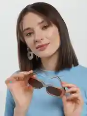 Медный солнцезащитные очки прямоугольные