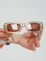 Медный солнцезащитные очки прямоугольные